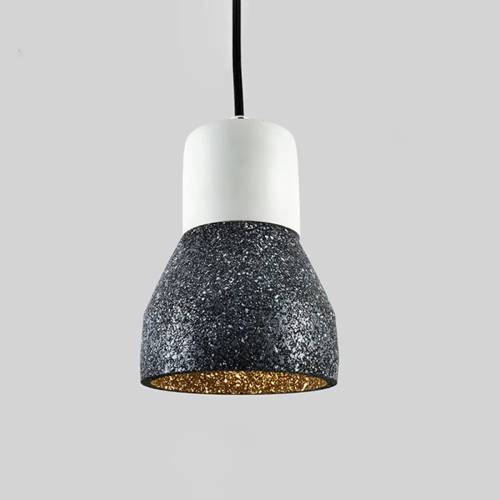 Nordic 1-Light Cement Bottle Pendant: Stylish Suspension Lighting For Restaurants- Grey/Red/Green