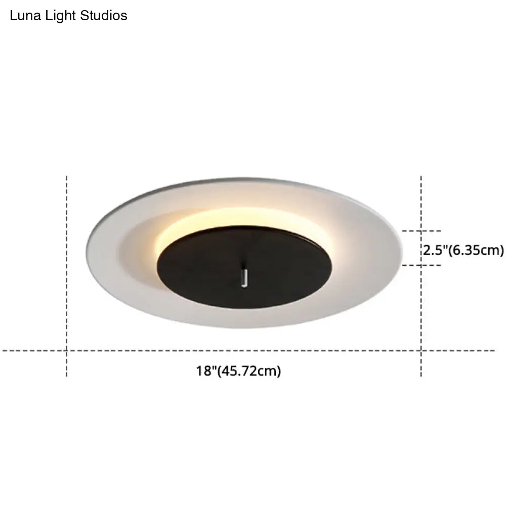 Nordic Acrylic Circle Flush Light: Stylish Ceiling Fixture For Bedrooms