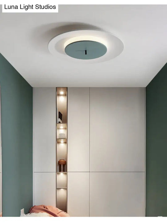 Nordic Acrylic Circle Flush Light: Stylish Ceiling Fixture For Bedrooms