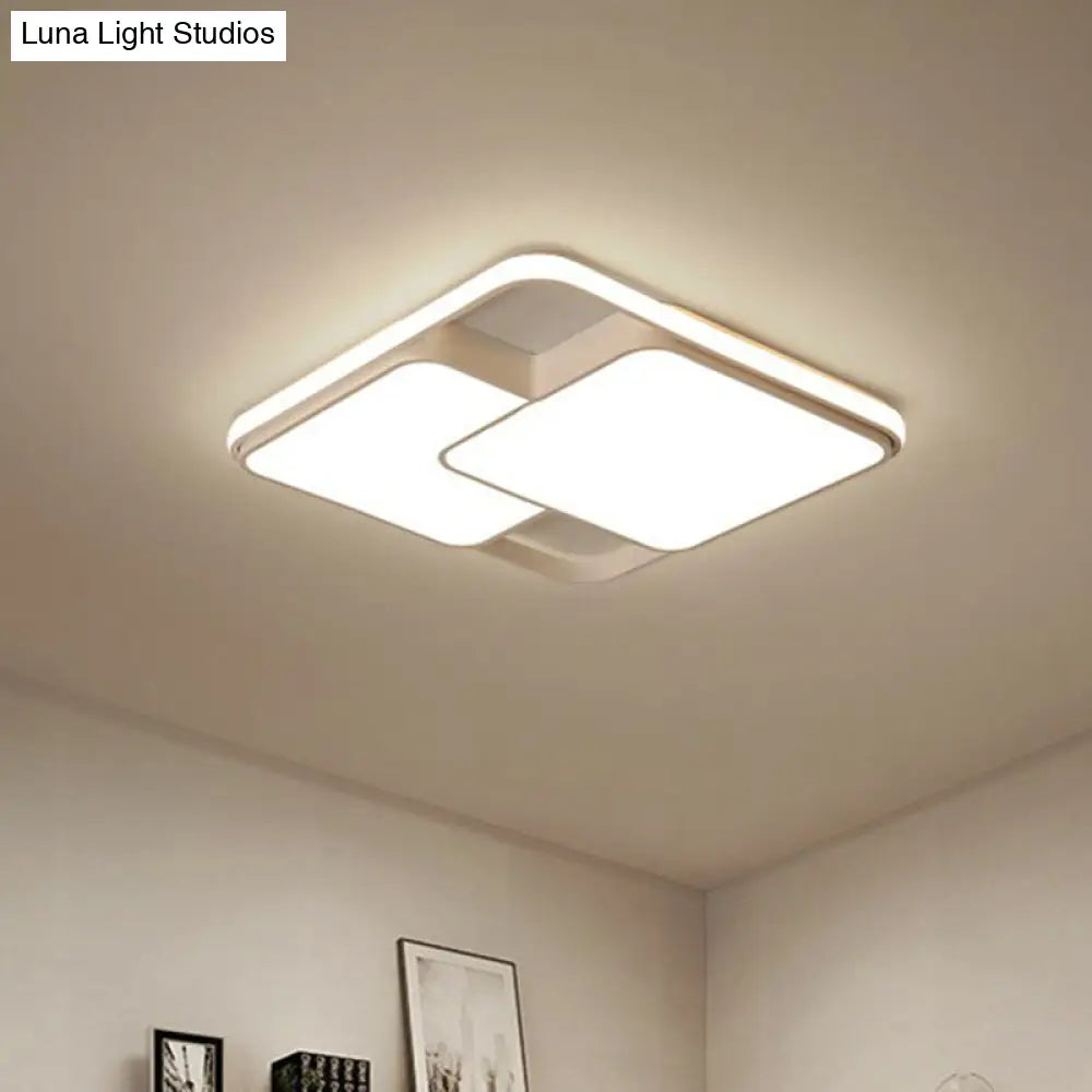 Nordic Acrylic Led Flush - Mount Ceiling Light For Bedrooms - Overlapping Style