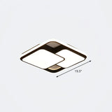 Nordic Acrylic Led Flush - Mount Ceiling Light For Bedrooms - Overlapping Style Black / 19.5’ Warm