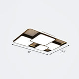 Nordic Acrylic Led Flush - Mount Ceiling Light For Bedrooms - Overlapping Style Black / 39’