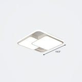 Nordic Acrylic Led Flush - Mount Ceiling Light For Bedrooms - Overlapping Style White / 19.5’