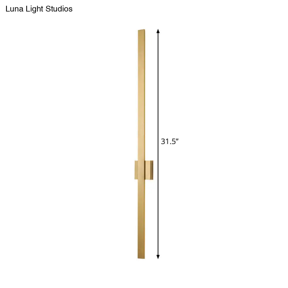 Nordic Acrylic Led Wall Light Sconce - Gold 23.5/31.5 Wide Warm/White