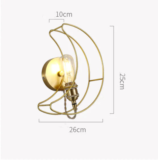 Nordic All-copper Wall Lamp Bedroom Bedside Lamp Simple Modern Creative Aisle Corridor Lamp Living Room Background Wall Lamp
