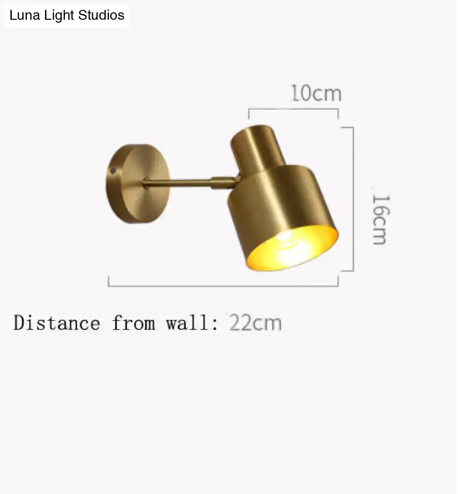 Nordic All-Copper Wall Lamp Bedroom Bedside Simple Modern Creative Aisle Corridor Living Room