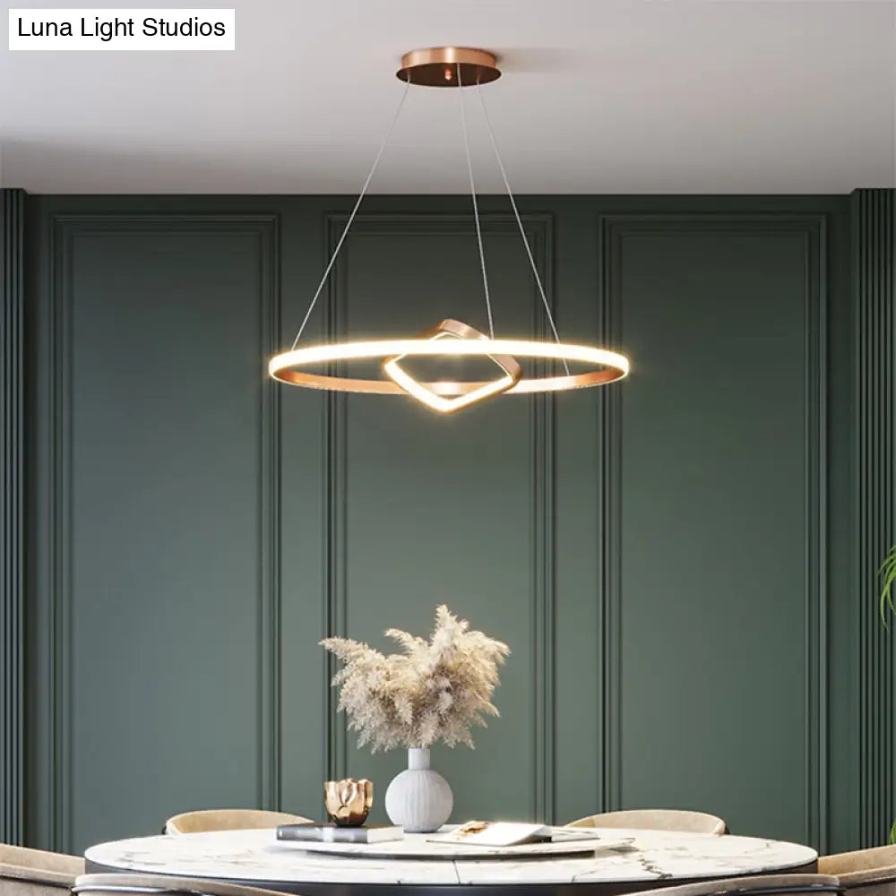 Modern Led Chandelier Nordic Aluminum Pendant Light For Dining Room