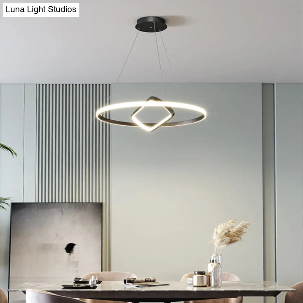 Modern Led Chandelier Nordic Aluminum Pendant Light For Dining Room