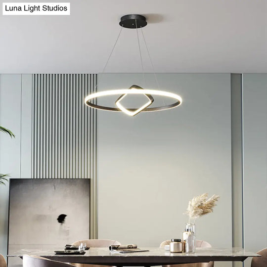 Modern Led Chandelier Nordic Aluminum Pendant Light For Dining Room