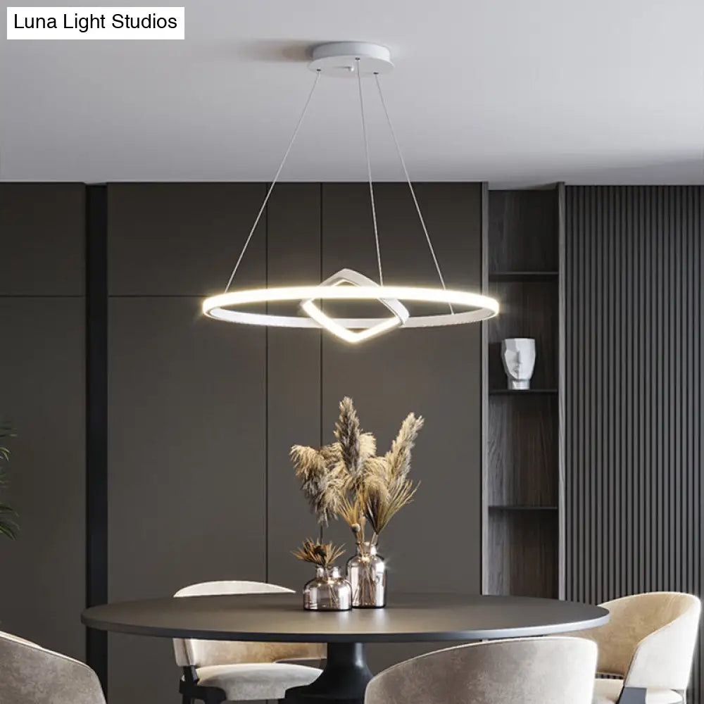Modern Led Chandelier Nordic Aluminum Pendant Light For Dining Room