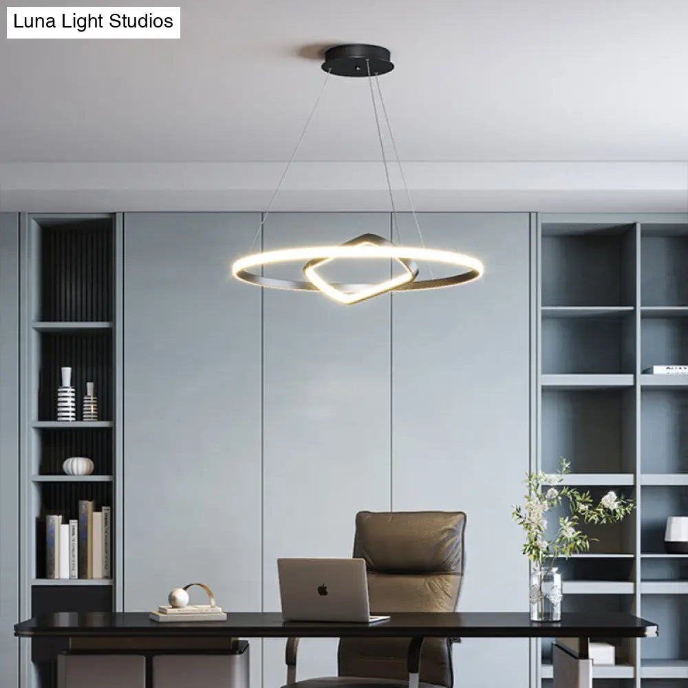 Modern Led Chandelier Nordic Aluminum Pendant Light For Dining Room