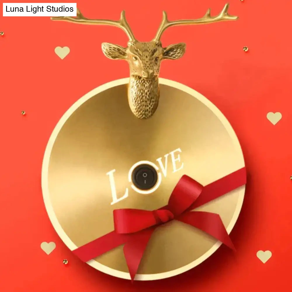 Nordic Antlers Bedroom Living Room Copper Wall Lamp Copper Wall Lamps