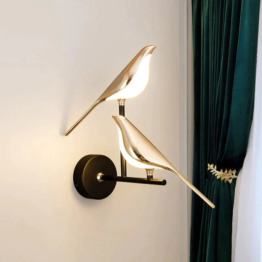 Nordic Art Deco LED Swan Wall Lamp  for Bedroom Bedside wall Living Room Hallway Indoor Lighting