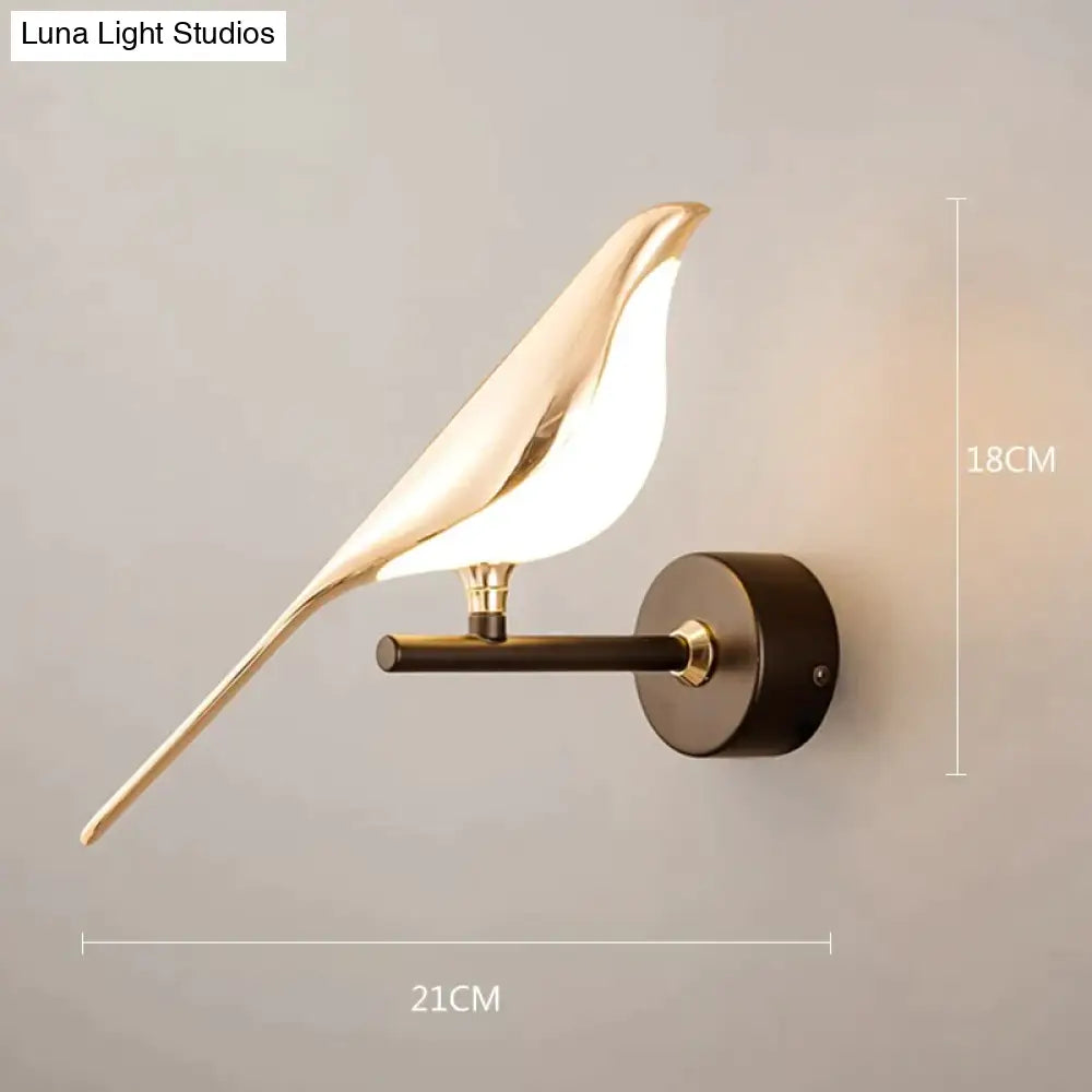 Nordic Art Deco Led Swan Wall Lamp For Bedroom Bedside Wall Living Room Hallway Indoor Lighting Type