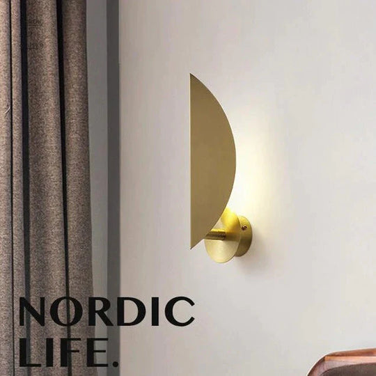 Nordic Bedroom Adjustable Copper Wall Lamp