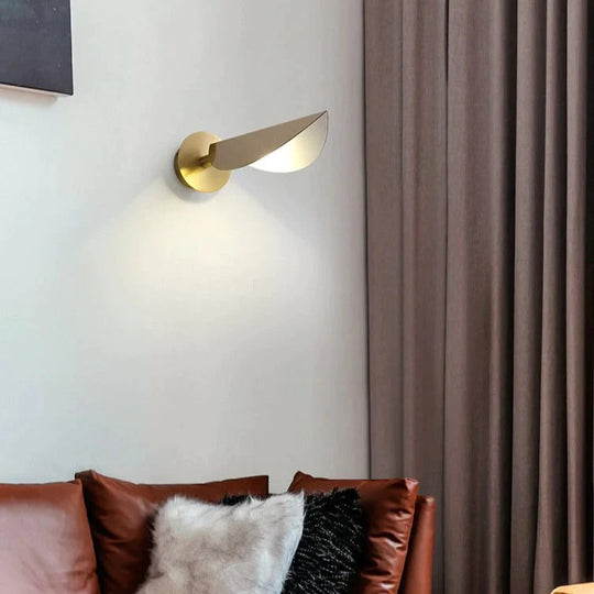 Nordic Bedroom Adjustable Copper Wall Lamp