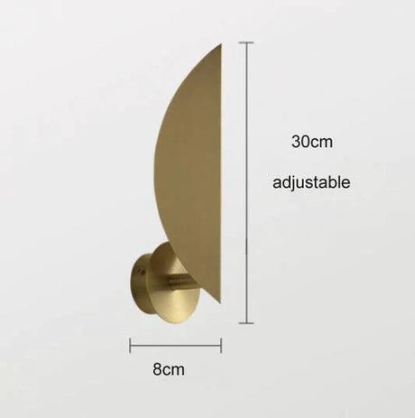 Nordic Bedroom Adjustable Copper Wall Lamp Lamps