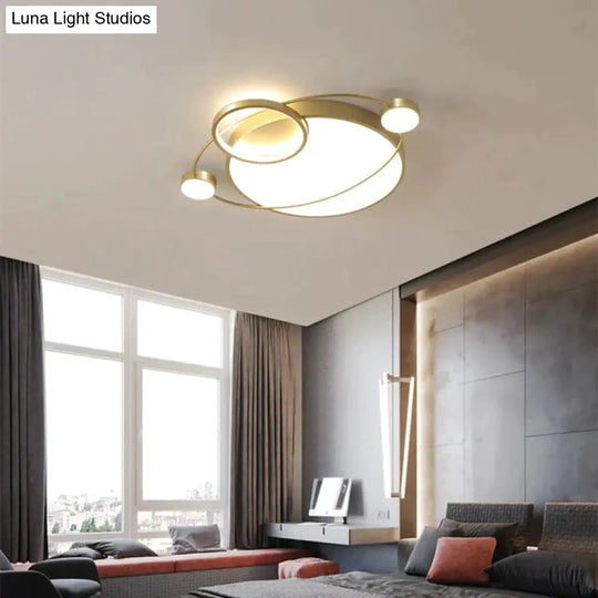 Nordic Bedroom Room Lamp Planet Ceiling