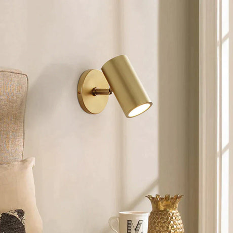 Nordic Bedside Creative Copper Wall Lamp Simple Style Reading Living Room Decoration Lamps