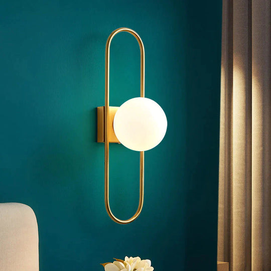 Nordic Bedside Lamp Wall Lamp Living Room Simple Modern Background Wall Corridor Room Bedroom Copper Wall Lamp