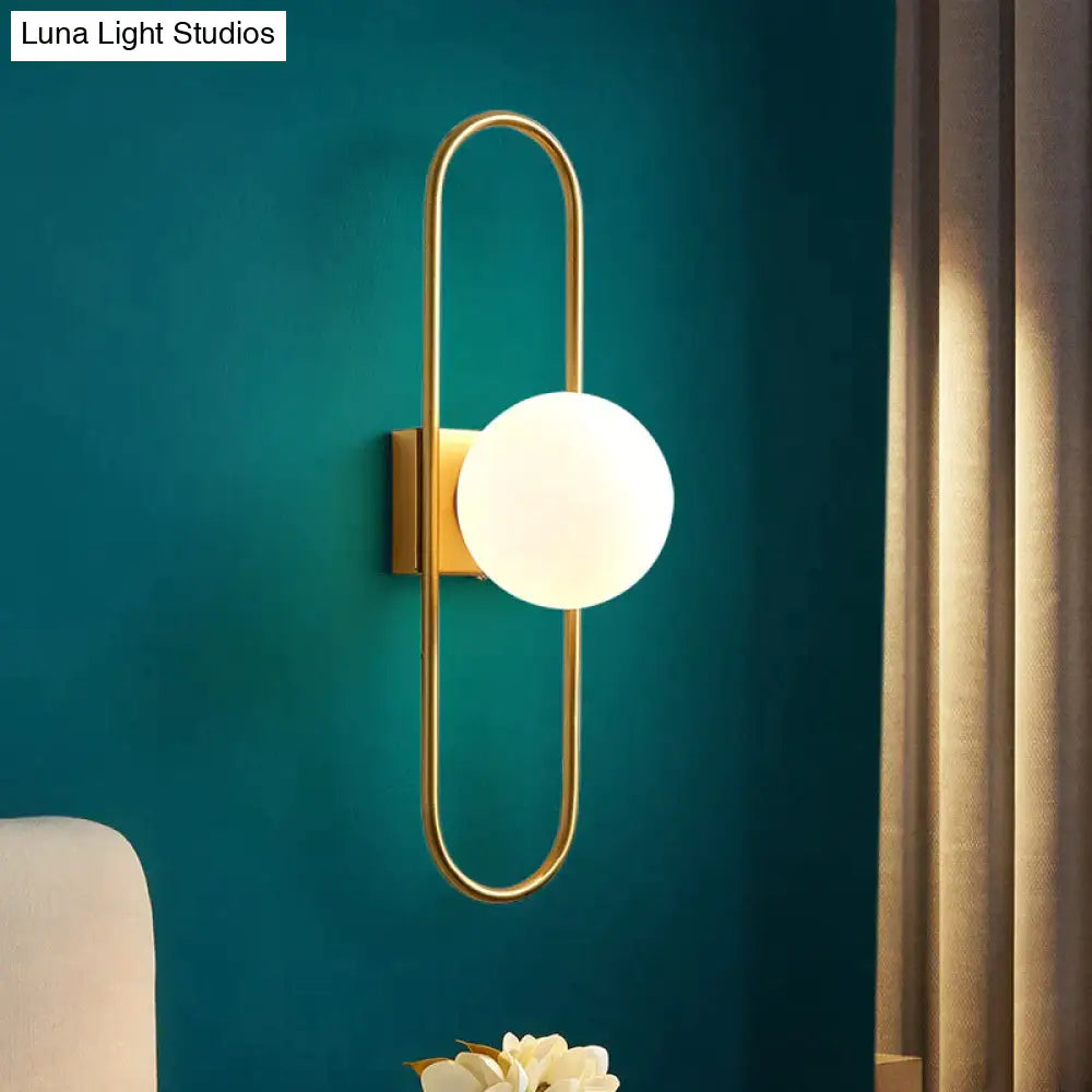 Nordic Bedside Lamp Wall Living Room Simple Modern Background Corridor Bedroom Copper Lamps