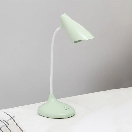 Nordic Bell-Shaped Led Desk Lamp: Touch-Sensitive With Usb Charging Port Blue/Green/Pink/White Green