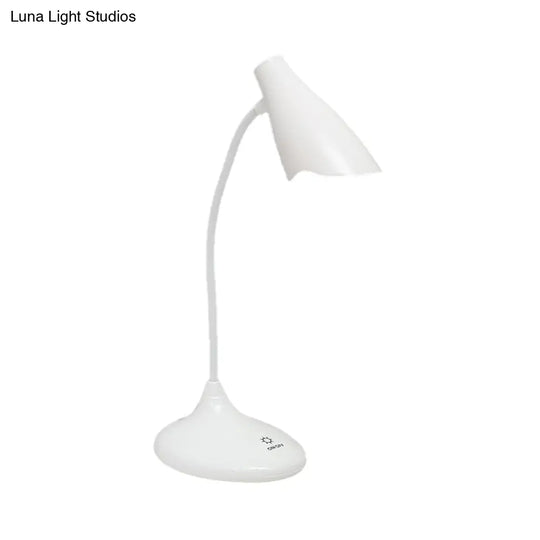 Nordic Bell-Shaped Led Desk Lamp: Touch-Sensitive With Usb Charging Port Blue/Green/Pink/White