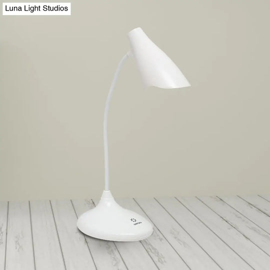 Nordic Bell-Shaped Led Desk Lamp: Touch-Sensitive With Usb Charging Port Blue/Green/Pink/White