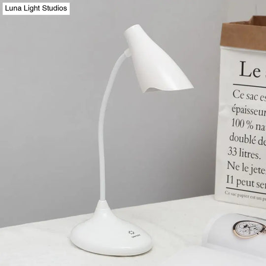 Nordic Bell-Shaped Led Desk Lamp: Touch-Sensitive With Usb Charging Port Blue/Green/Pink/White