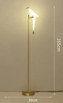 Nordic Bird Floor Lamp Creative Acrylic Thousand Paper Cranes Lamps For Living Room Bedroom Home