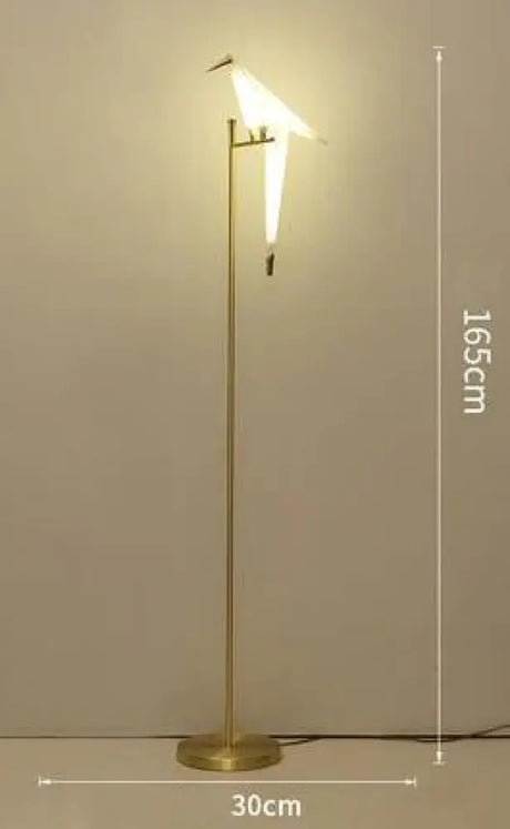 Nordic Bird Floor Lamp Creative Acrylic Thousand Paper Cranes Lamps For Living Room Bedroom Home