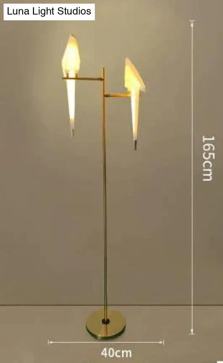 Nordic Bird Floor Lamp Creative Acrylic Thousand Paper Cranes Lamps For Living Room Bedroom Home