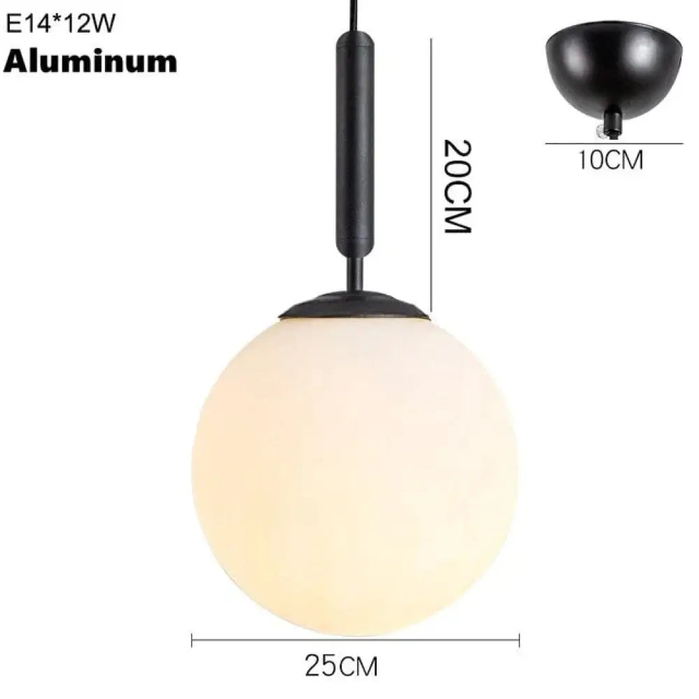 Nordic Brass Aluminum Modern Pendant Light Loft Hanging Lamps Bedside Lamp Kitchen Suspension 25Cm