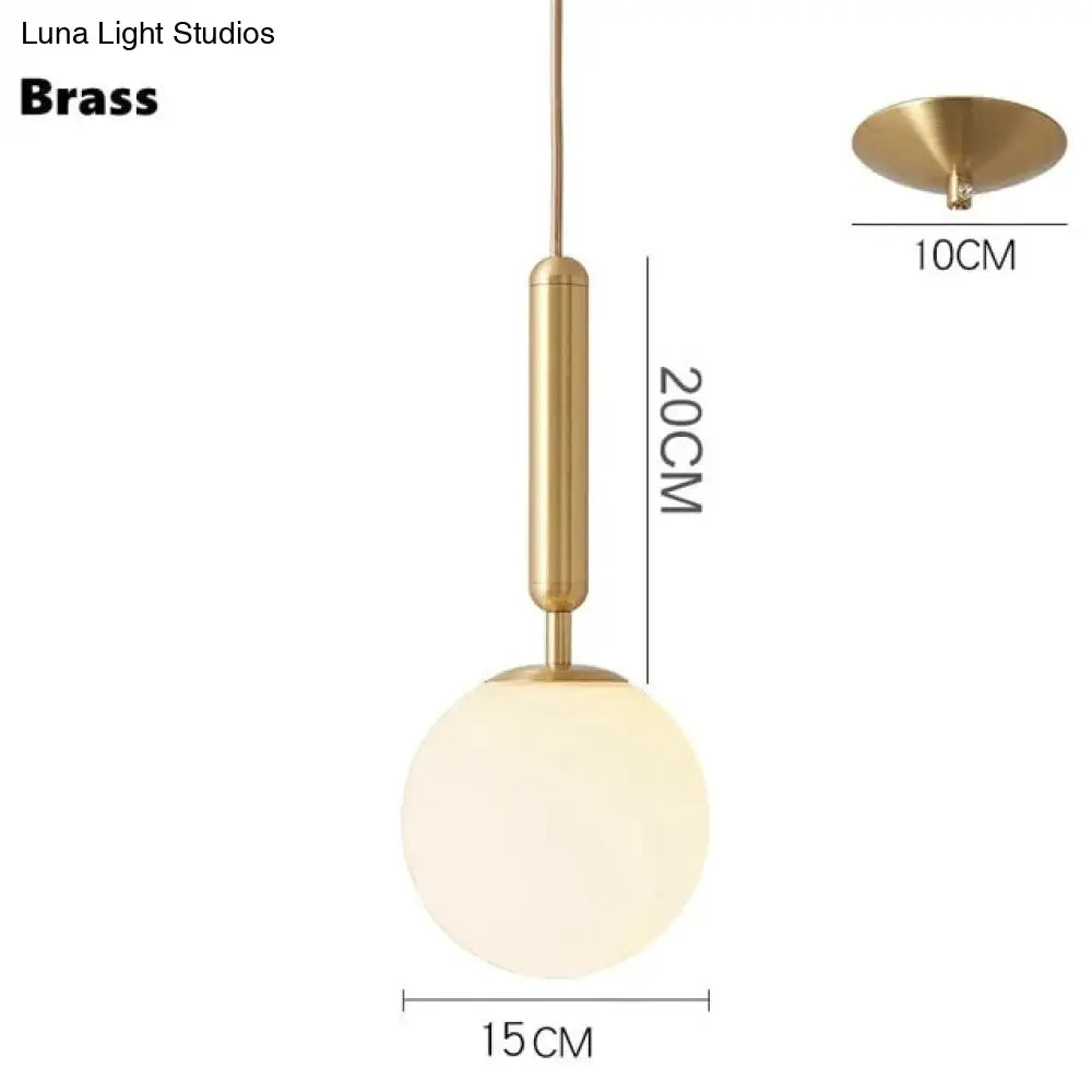 Nordic Brass Aluminum Modern Pendant Light Loft Hanging Lamps Bedside Lamp Kitchen Suspension