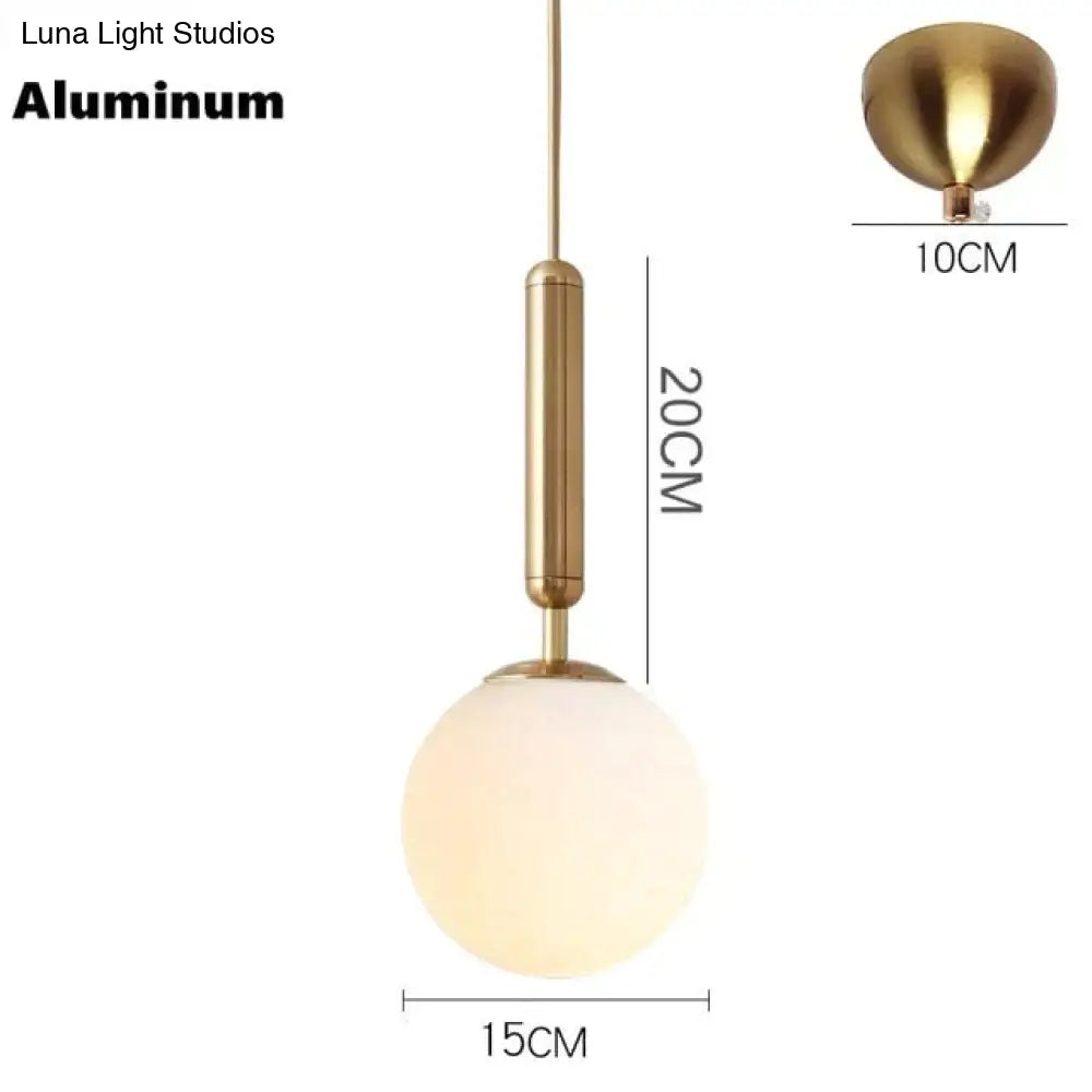 Nordic Brass Aluminum Modern Pendant Light Loft Hanging Lamps Bedside Lamp Kitchen Suspension