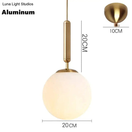 Nordic Brass Aluminum Modern Pendant Light Loft Hanging Lamps Bedside Lamp Kitchen Suspension