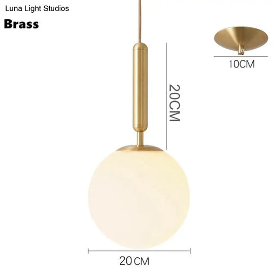 Nordic Brass Aluminum Modern Pendant Light Loft Hanging Lamps Bedside Lamp Kitchen Suspension