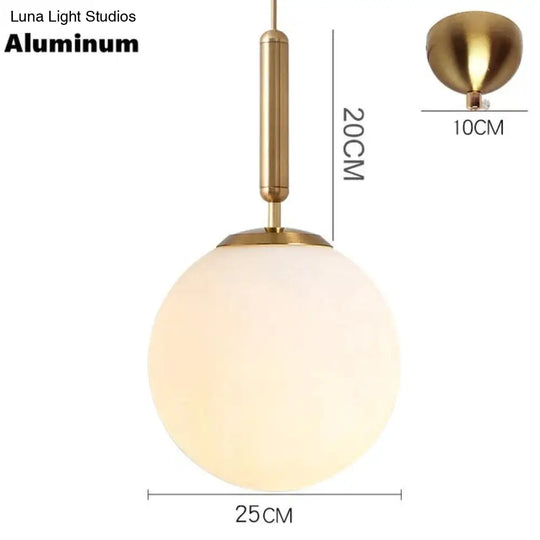 Nordic Brass Aluminum Modern Pendant Light Loft Hanging Lamps Bedside Lamp Kitchen Suspension