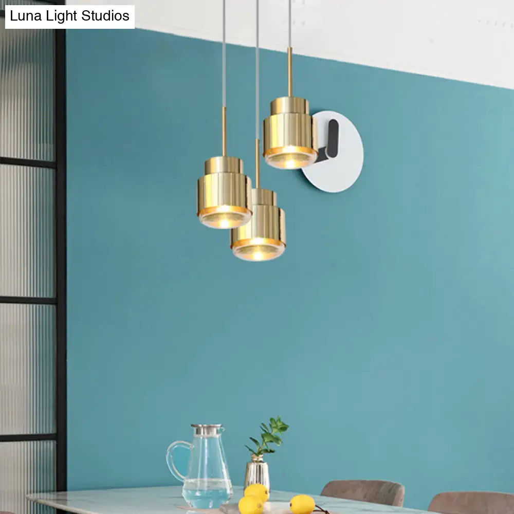 Nordic Brass Grenade Hanging Lamp - Stylish Metal Shade Suspension Light