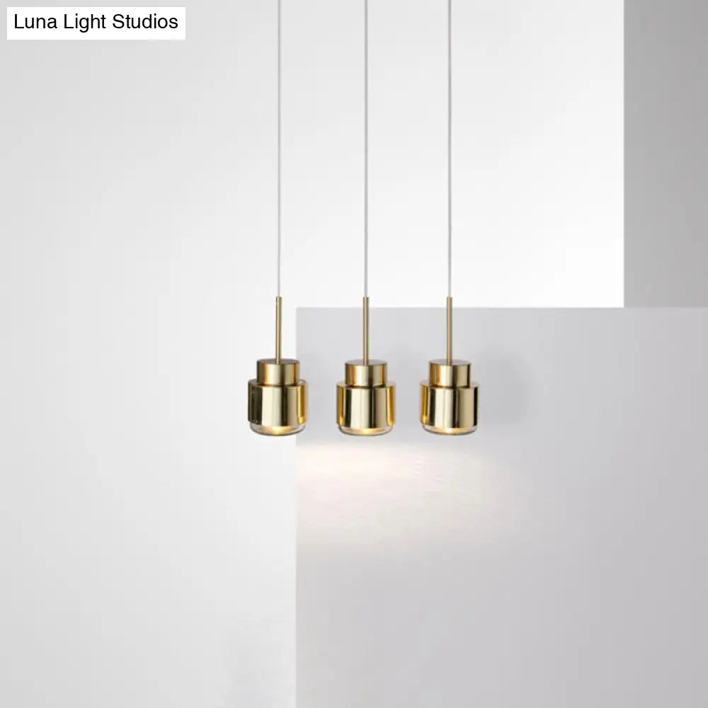 Nordic Brass Grenade Hanging Lamp - Stylish Metal Shade Suspension Light