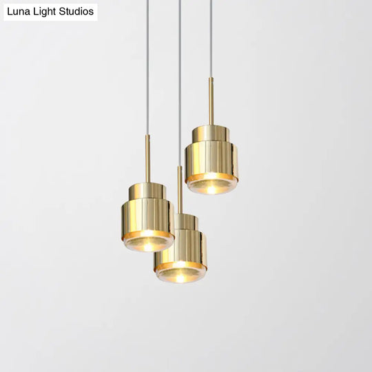 Nordic Brass Grenade Hanging Lamp - Stylish Metal Shade Suspension Light