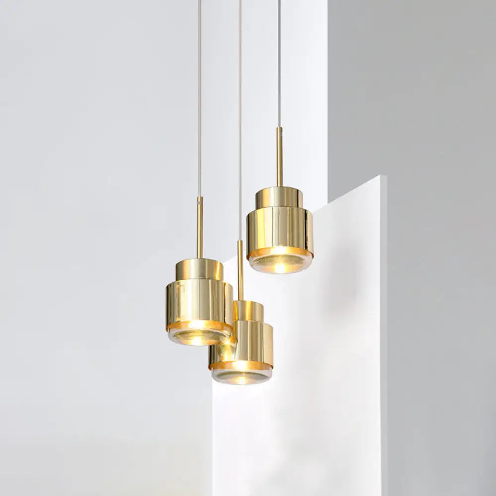 Nordic Brass Grenade Hanging Lamp - Stylish Metal Shade Suspension Light