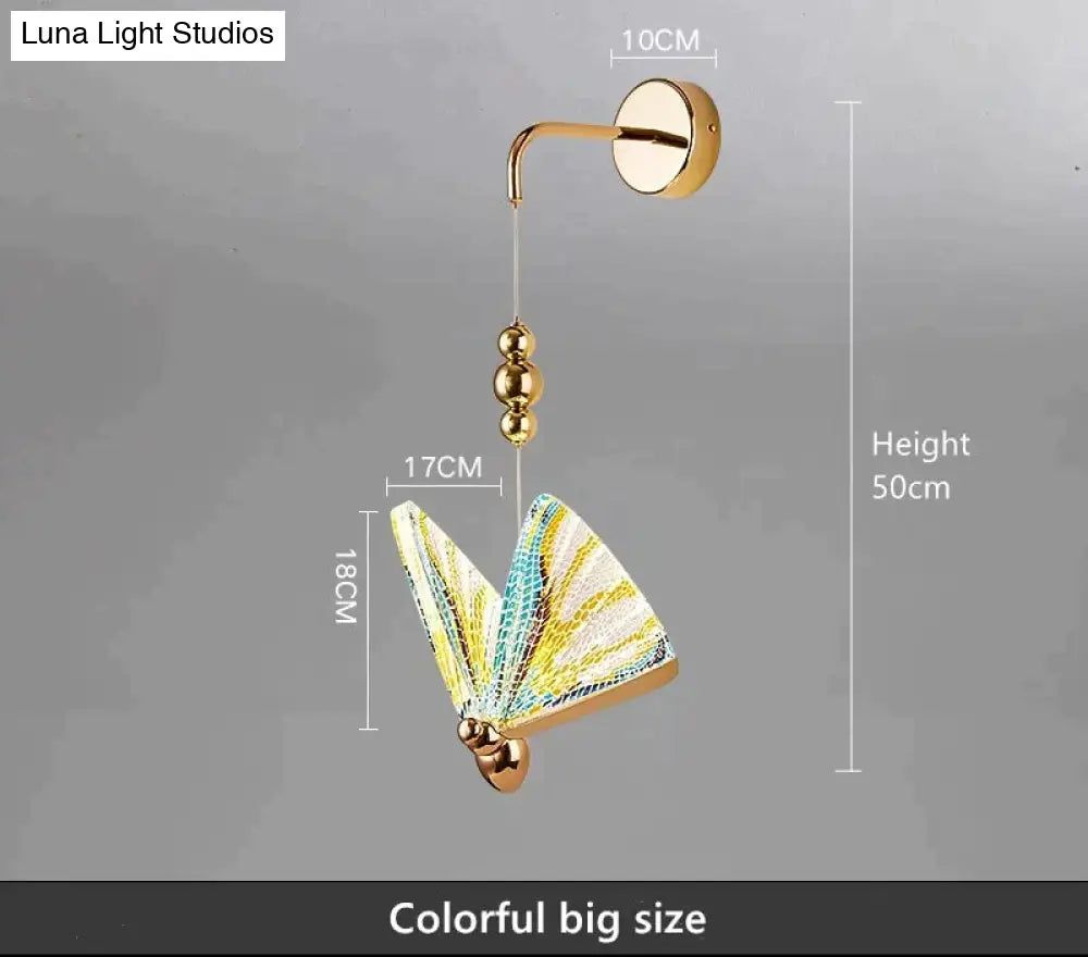 Nordic Butterfly Led Wall Light For Bedroom Wall