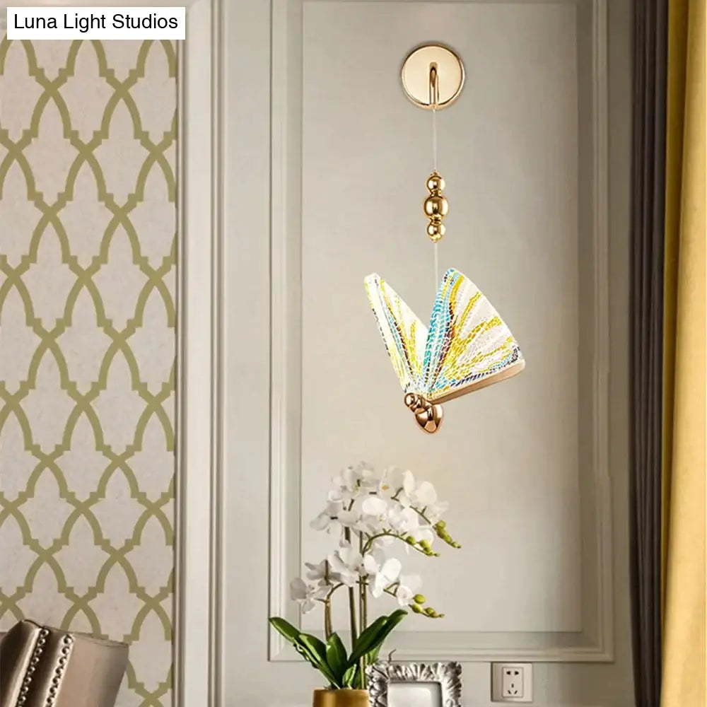 Nordic Butterfly Led Wall Light For Bedroom Wall