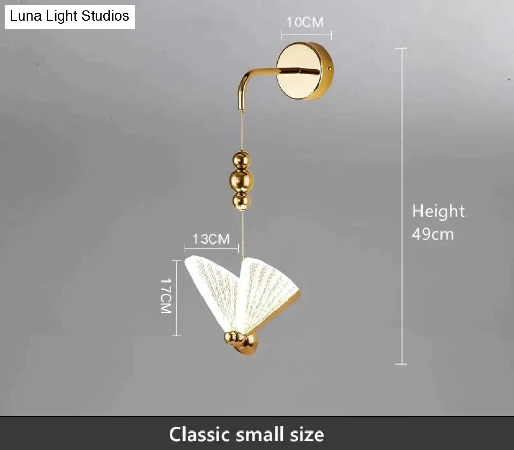 Nordic Butterfly Led Wall Light For Bedroom Wall