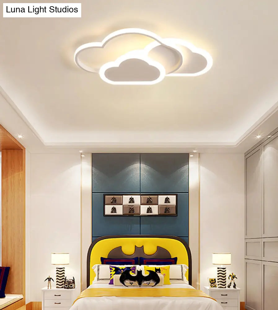 Nordic Cartoon Led Flush Mount Ceiling Lamp For Kids Bedroom