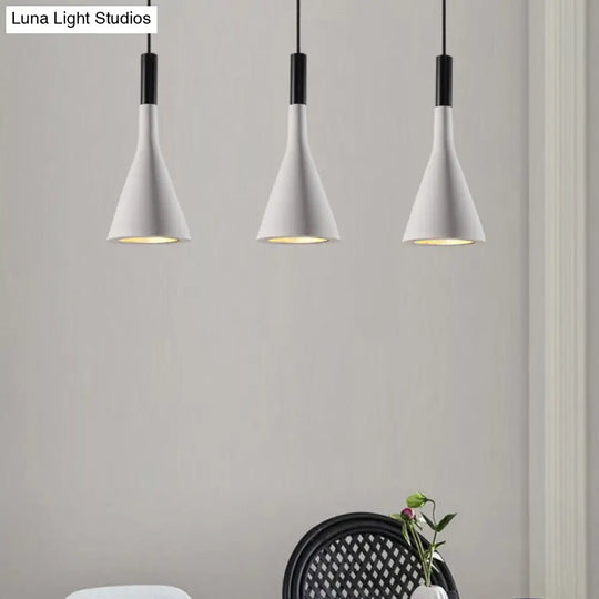 Nordic Cement Funnel Pendant Light - 1 Head Dining Table Suspended Lighting Fixture In