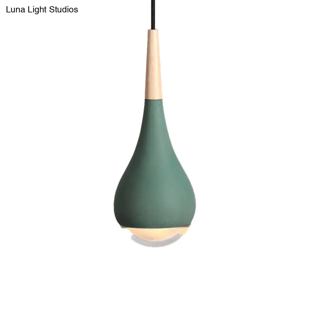 Modern Cement Nordic Pendant Light: Grey/Red/Green Hanging Ceiling