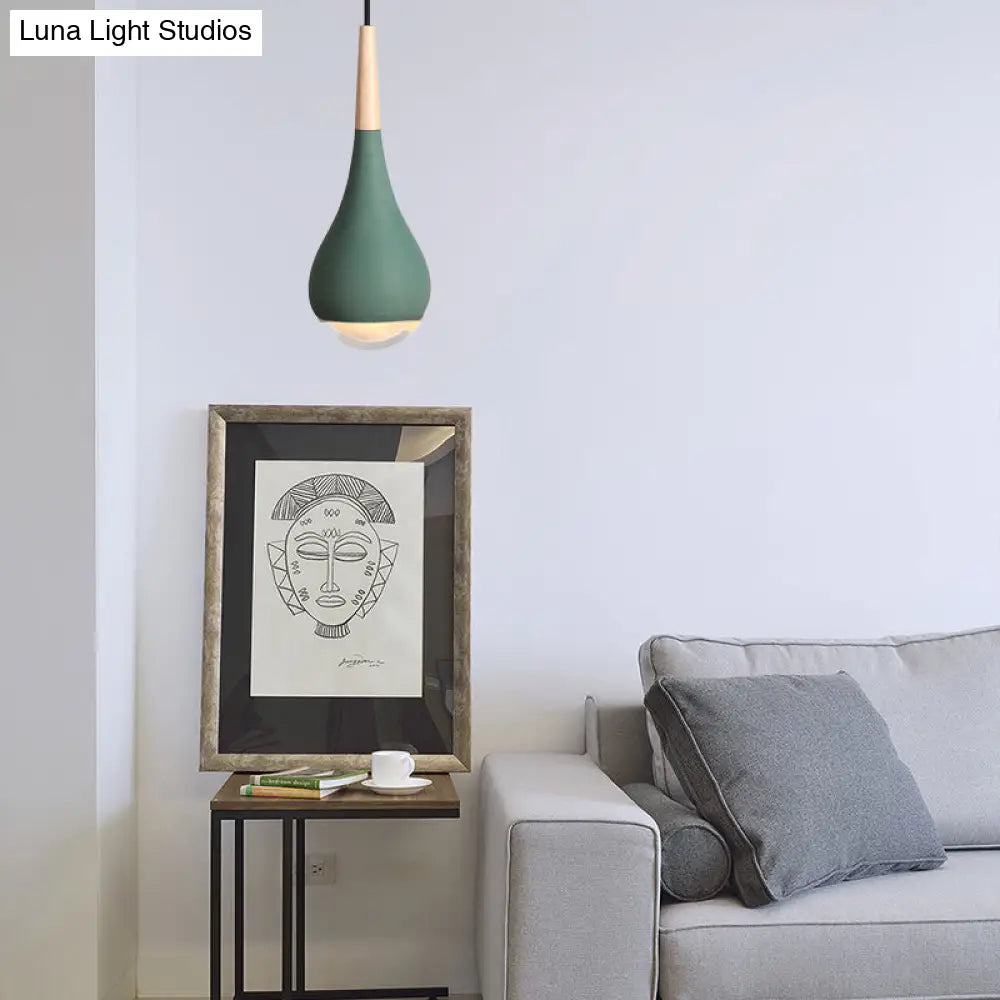 Modern Cement Nordic Pendant Light: Grey/Red/Green Hanging Ceiling