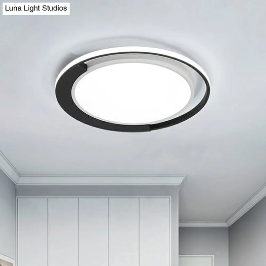 Nordic Circle Led Flush Mount Ceiling Light With Acrylic Diffuser